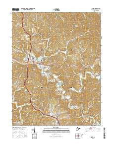 Ripley West Virginia Current topographic map, 1:24000 scale, 7.5 X 7.5 Minute, Year 2016