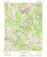 Rivesville West Virginia Historical topographic map, 1:24000 scale, 7.5 X 7.5 Minute, Year 1960