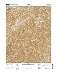 Rock Cave West Virginia Current topographic map, 1:24000 scale, 7.5 X 7.5 Minute, Year 2016