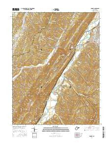 Romney West Virginia Current topographic map, 1:24000 scale, 7.5 X 7.5 Minute, Year 2016