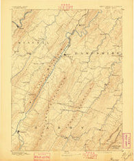 Romney West Virginia Historical topographic map, 1:125000 scale, 30 X 30 Minute, Year 1891