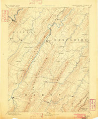Romney West Virginia Historical topographic map, 1:125000 scale, 30 X 30 Minute, Year 1891
