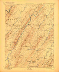 Romney West Virginia Historical topographic map, 1:125000 scale, 30 X 30 Minute, Year 1891