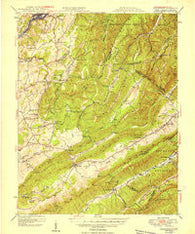 Ronceverte West Virginia Historical topographic map, 1:62500 scale, 15 X 15 Minute, Year 1952
