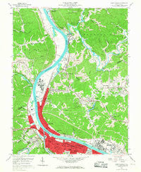 Saint Albans West Virginia Historical topographic map, 1:24000 scale, 7.5 X 7.5 Minute, Year 1958