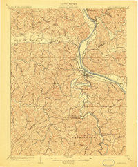 Saint Albans West Virginia Historical topographic map, 1:62500 scale, 15 X 15 Minute, Year 1909