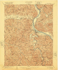 Saint Albans West Virginia Historical topographic map, 1:62500 scale, 15 X 15 Minute, Year 1909