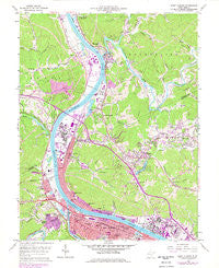 Saint Albans West Virginia Historical topographic map, 1:24000 scale, 7.5 X 7.5 Minute, Year 1958