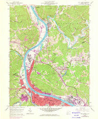 Saint Albans West Virginia Historical topographic map, 1:24000 scale, 7.5 X 7.5 Minute, Year 1958