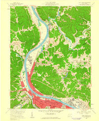 Saint Albans West Virginia Historical topographic map, 1:24000 scale, 7.5 X 7.5 Minute, Year 1958