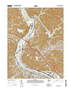 Saint Albans West Virginia Current topographic map, 1:24000 scale, 7.5 X 7.5 Minute, Year 2016