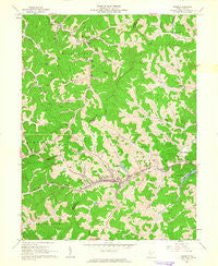 Salem West Virginia Historical topographic map, 1:24000 scale, 7.5 X 7.5 Minute, Year 1961