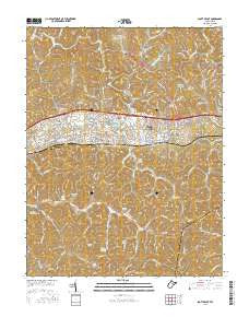 Scott Depot West Virginia Current topographic map, 1:24000 scale, 7.5 X 7.5 Minute, Year 2016