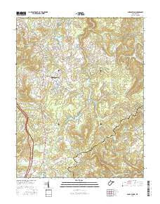 Shady Spring West Virginia Current topographic map, 1:24000 scale, 7.5 X 7.5 Minute, Year 2016
