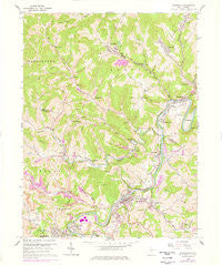 Shinnston West Virginia Historical topographic map, 1:24000 scale, 7.5 X 7.5 Minute, Year 1960