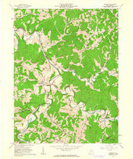 Shirley West Virginia Historical topographic map, 1:24000 scale, 7.5 X 7.5 Minute, Year 1961