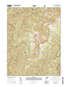 Sinks of Gandy West Virginia Current topographic map, 1:24000 scale, 7.5 X 7.5 Minute, Year 2016