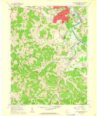 South Parkersburg West Virginia Historical topographic map, 1:24000 scale, 7.5 X 7.5 Minute, Year 1961