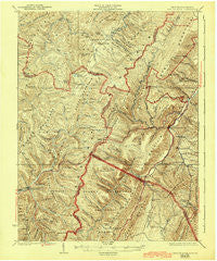 Spruce Knob West Virginia Historical topographic map, 1:62500 scale, 15 X 15 Minute, Year 1924