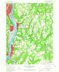 Steubenville East Ohio Historical topographic map, 1:24000 scale, 7.5 X 7.5 Minute, Year 1958