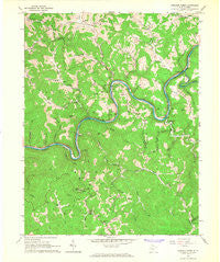Strange Creek West Virginia Historical topographic map, 1:24000 scale, 7.5 X 7.5 Minute, Year 1965