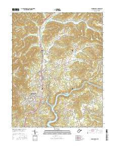 Summersville West Virginia Current topographic map, 1:24000 scale, 7.5 X 7.5 Minute, Year 2016