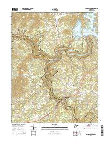 Summersville Dam West Virginia Historical topographic map, 1:24000 scale, 7.5 X 7.5 Minute, Year 2014