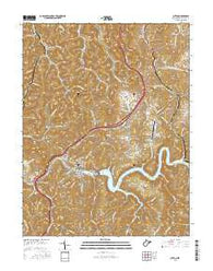 Sutton West Virginia Current topographic map, 1:24000 scale, 7.5 X 7.5 Minute, Year 2016