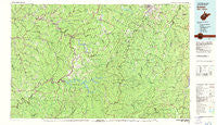 Sutton West Virginia Historical topographic map, 1:100000 scale, 30 X 60 Minute, Year 1981