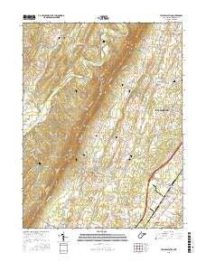 Tablers Station West Virginia Current topographic map, 1:24000 scale, 7.5 X 7.5 Minute, Year 2016
