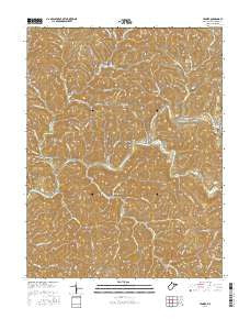 Tanner West Virginia Current topographic map, 1:24000 scale, 7.5 X 7.5 Minute, Year 2016