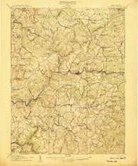 Thornton West Virginia Historical topographic map, 1:62500 scale, 15 X 15 Minute, Year 1907