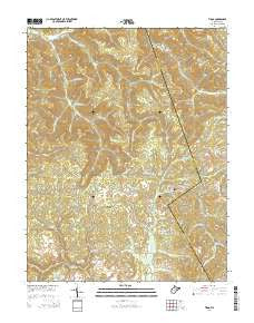 Tioga West Virginia Historical topographic map, 1:24000 scale, 7.5 X 7.5 Minute, Year 2014