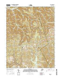 Tioga West Virginia Current topographic map, 1:24000 scale, 7.5 X 7.5 Minute, Year 2016