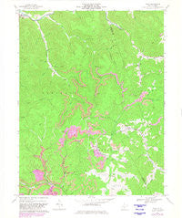 Tioga West Virginia Historical topographic map, 1:24000 scale, 7.5 X 7.5 Minute, Year 1966