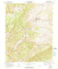 Union West Virginia Historical topographic map, 1:24000 scale, 7.5 X 7.5 Minute, Year 1971