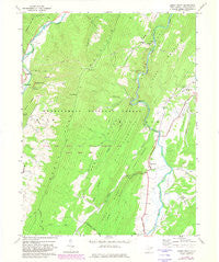 Upper Tract West Virginia Historical topographic map, 1:24000 scale, 7.5 X 7.5 Minute, Year 1969