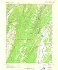 Upper Tract West Virginia Historical topographic map, 1:24000 scale, 7.5 X 7.5 Minute, Year 1969