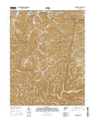 Walkersville West Virginia Current topographic map, 1:24000 scale, 7.5 X 7.5 Minute, Year 2016