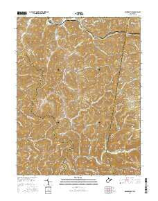 Walkersville West Virginia Current topographic map, 1:24000 scale, 7.5 X 7.5 Minute, Year 2016