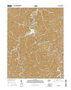 Wayne West Virginia Current topographic map, 1:24000 scale, 7.5 X 7.5 Minute, Year 2016