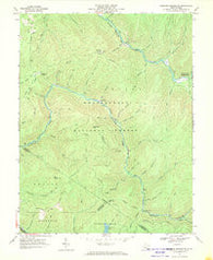 Webster Springs SW West Virginia Historical topographic map, 1:24000 scale, 7.5 X 7.5 Minute, Year 1967