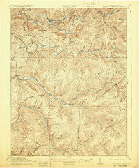 Webster Springs West Virginia Historical topographic map, 1:62500 scale, 15 X 15 Minute, Year 1918