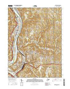 Weirton West Virginia Current topographic map, 1:24000 scale, 7.5 X 7.5 Minute, Year 2016