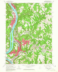 Weirton West Virginia Historical topographic map, 1:24000 scale, 7.5 X 7.5 Minute, Year 1958