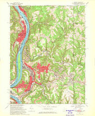 Weirton West Virginia Historical topographic map, 1:24000 scale, 7.5 X 7.5 Minute, Year 1968