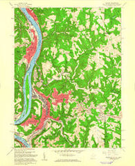Weirton West Virginia Historical topographic map, 1:24000 scale, 7.5 X 7.5 Minute, Year 1958