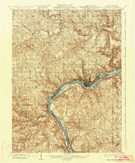 Wellsville Ohio Historical topographic map, 1:62500 scale, 15 X 15 Minute, Year 1904