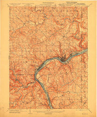 Wellsville Ohio Historical topographic map, 1:62500 scale, 15 X 15 Minute, Year 1904