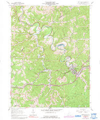 West Union West Virginia Historical topographic map, 1:24000 scale, 7.5 X 7.5 Minute, Year 1961
